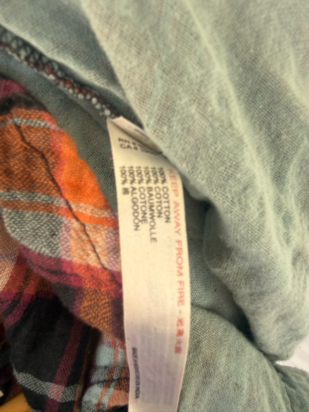 Intimately by free people colorless Plaid Button-Up Shirt. - Picture 6 of 7